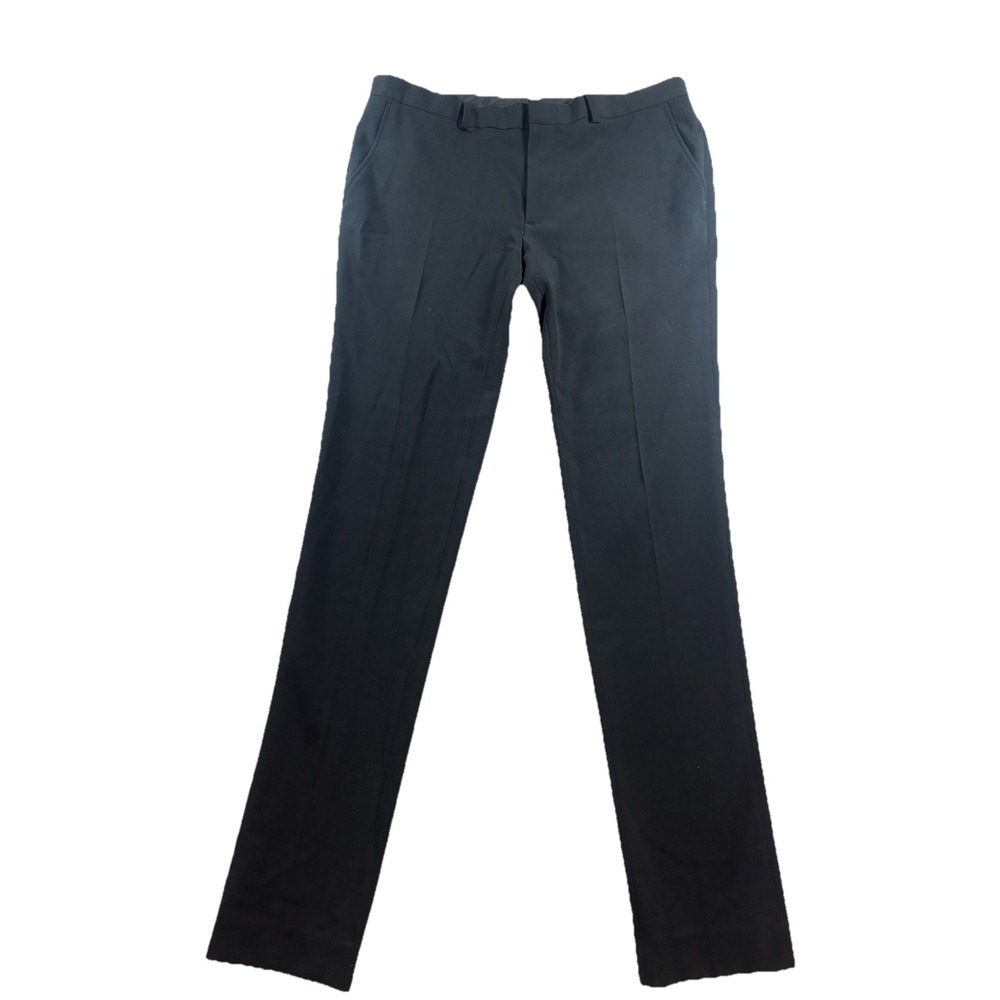 ASOS Men's 34x31 Slim Fit Black Pocketed Slim Leg Dress Pants Slacks Flat Front